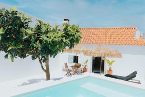 塞辛布拉Senhora do Cabo Meco Homy Holidays的一座带游泳池和房子的别墅
