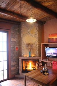 乌夫里克jade的客厅设有壁炉和电视。