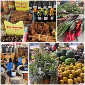 圣罗斯Mariposa的各种水果和蔬菜的图片拼贴