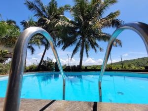 莫尔穆冈Homes Stay In Candolim GOA的一座棕榈树环绕的游泳池