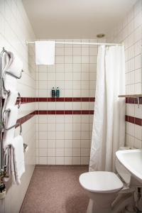 维斯比古特酒店的一间带卫生间和水槽的浴室