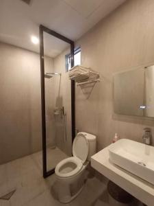 名古屋HOM Penuin Batam的一间带卫生间和水槽的浴室