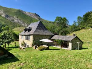 Arrens-MarsousLe Domaine de Castille - chalet pyrénéen de charme - spa de nage的山地房子