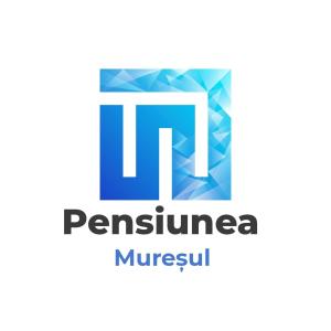 特尔古穆列什Pensiunea Muresul的蓝徽标,用于穿衣舞曲