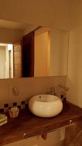 La ConsultaAPART HOTEL Cecilia的一间带水槽和镜子的浴室