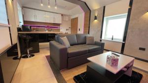 阿斯隆#3 TGHA Luxury One Bedroom Apartment in Athlone的客厅配有沙发和桌子