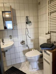 阿尔特纳SauerlandBlick的一间带卫生间和水槽的浴室