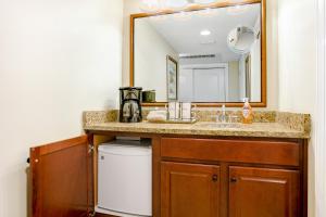 费南迪纳比奇256 Sandcastles - Hotel Side的一间带水槽和镜子的浴室