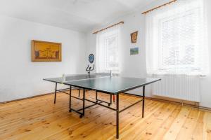 姆拉代布基Za řekou 2的带2扇窗户的客房内的乒乓球桌
