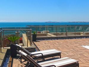 圣弗拉斯Premium Apartment Villa Aristo的海景阳台。