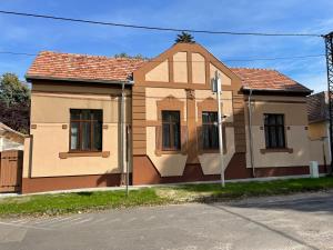 基什孔豪洛什Kovács Apartmanház的街道边的小房子