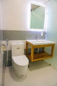 莲三TUY HOA CASA的一间带卫生间和水槽的浴室