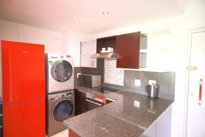 开普敦Rockwell 304的厨房配有洗衣机和洗衣机。