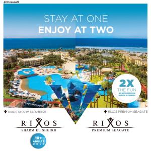 沙姆沙伊赫Rixos Premium Seagate - Ultra All Inclusive的度假村水上公园的传单
