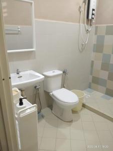 双溪大年Park Villa Homestay的一间带卫生间和水槽的浴室