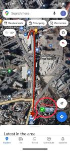 第比利斯HOSTEL NUMBER 49的红圆的街道地图