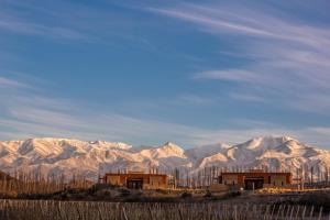 San José艾塔蜜丝特旅舍的享有山脉和雪覆盖山脉的美景