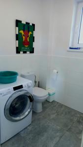 恰普利内克Sikory Hill的一间带洗衣机和卫生间的浴室