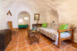 格拉纳达Cuevas El Abanico - VTAR vivienda turística de alojamiento rural的客厅配有沙发和桌子
