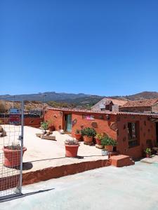 比拉夫洛尔Casa de los abuelos的旁边是种盆栽植物的建筑