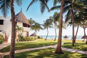 莫雷洛斯港Maroma, A Belmond Hotel, Riviera Maya的棕榈树和海滩别墅