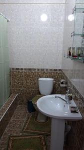 AralʼskГостиница NUR的浴室配有白色水槽和卫生间。