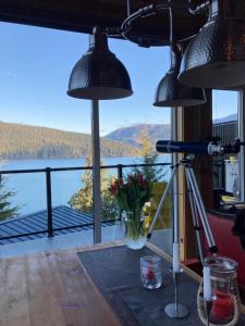 伦弗鲁港Bjørn Holm的湖景客房 - 带桌子