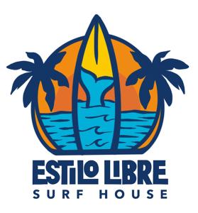 布埃纳文图拉SURF HOUSE ESTILO LIBRE的棕榈树冲浪屋的标志