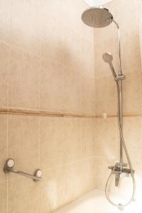 戈梅拉岛圣塞瓦斯蒂安Holiday House Penthouse in La Gomera的浴室内配有淋浴和头顶淋浴