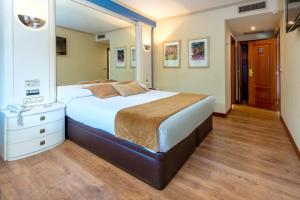 奥莱罗斯雅尔丹酒店 的一间卧室配有一张大床和镜子