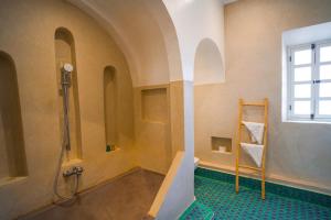 IgdouraneKasbah Hnini的带淋浴和步入式淋浴间的浴室