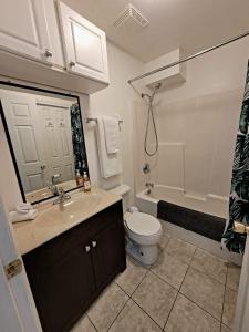 考特尼Valleyview的一间带水槽、卫生间和淋浴的浴室