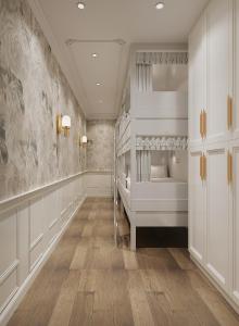 杭州杭州灯火阑珊青年旅舍的客房设有双层床和楼梯。