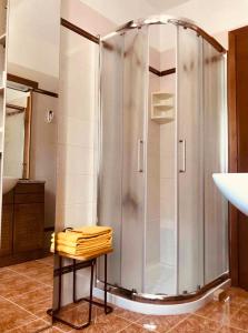 卡里索洛Appartamento Il nido的带淋浴的浴室