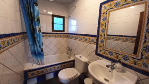 BenalauríaCasa El Olivo by CasaTuristica的一间带水槽、卫生间和镜子的浴室