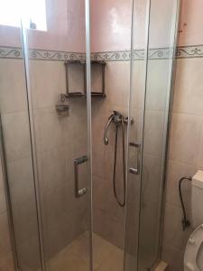 埃斯帕戈斯CA FILO的浴室里设有玻璃门淋浴