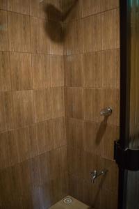 蒙泰韦尔德哥斯达黎加Cabañas Lys的浴室配有淋浴和卫生间。