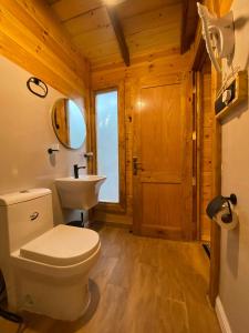 欧拉كوخ آفيري Aviary Hut的浴室配有白色卫生间和盥洗盆。