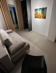 扎托尔Premium Apartment Eleven的客厅配有沙发和墙上的绘画