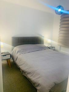 安托法加斯塔SENSACIONAL DEPTO的一间卧室配有一张带2个床头柜的大床
