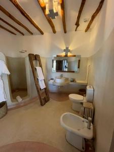 瓦塔穆Mawe Zuri Resort的浴室设有2个卫生间和水槽