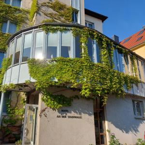 布伦瑞克施塔特哈勒酒店的一座常春藤生长在公寓的一侧