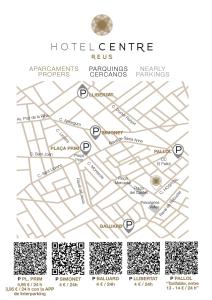 雷乌斯雷乌斯中心酒店的酒店Jerusalem中心及其景点的地图