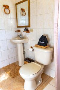 George HillLittleLux Living的浴室配有白色卫生间和盥洗盆。