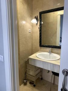 阿维拉Tiger (wifi)的一间带水槽和镜子的浴室