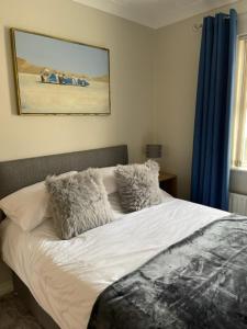 巴利卡斯尔Ballycastle Best Times的卧室内的一张带枕头的床