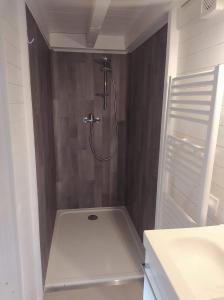 塔卢瓦尔Maisonnette的带淋浴和盥洗盆的浴室