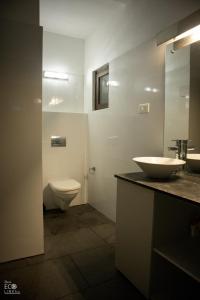 瓦亚纳德Uravu Bamboo Grove Resort的一间带水槽和卫生间的浴室