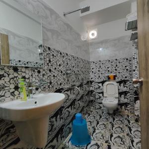 卡齐兰加KRAZYROOMS, Kaziranga的一间带水槽和卫生间的浴室