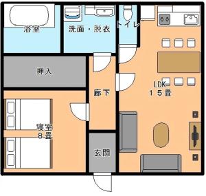 鹿儿岛ガナダン中央駅 1f 無料駐車場的房屋平面图